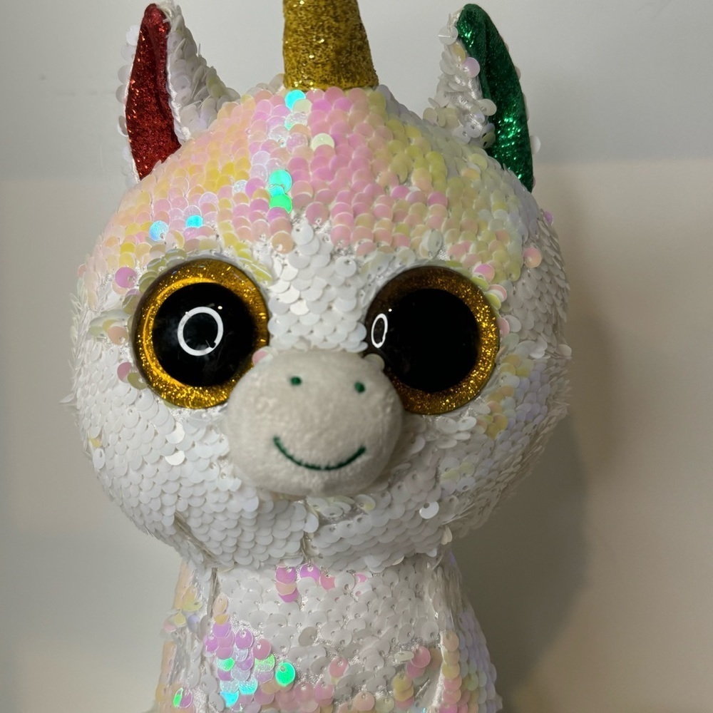 Ty Unicorn with Sequence Body and Glitter Feet and Horn - Picture 5 of 9